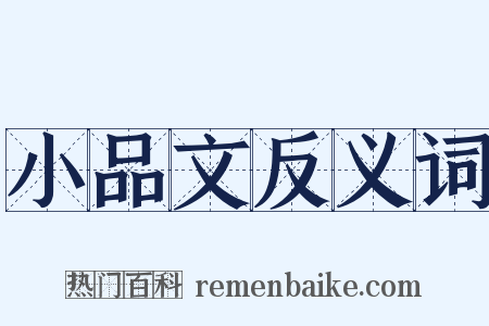 小品文反义词是什么意思的图片